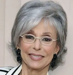 Glasses combined with hair color in a woman over 50 years old