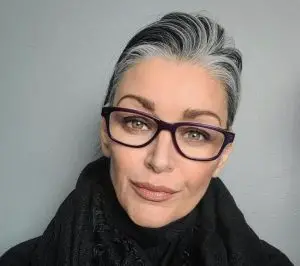 Updos hairstyle with glasses on women over 50